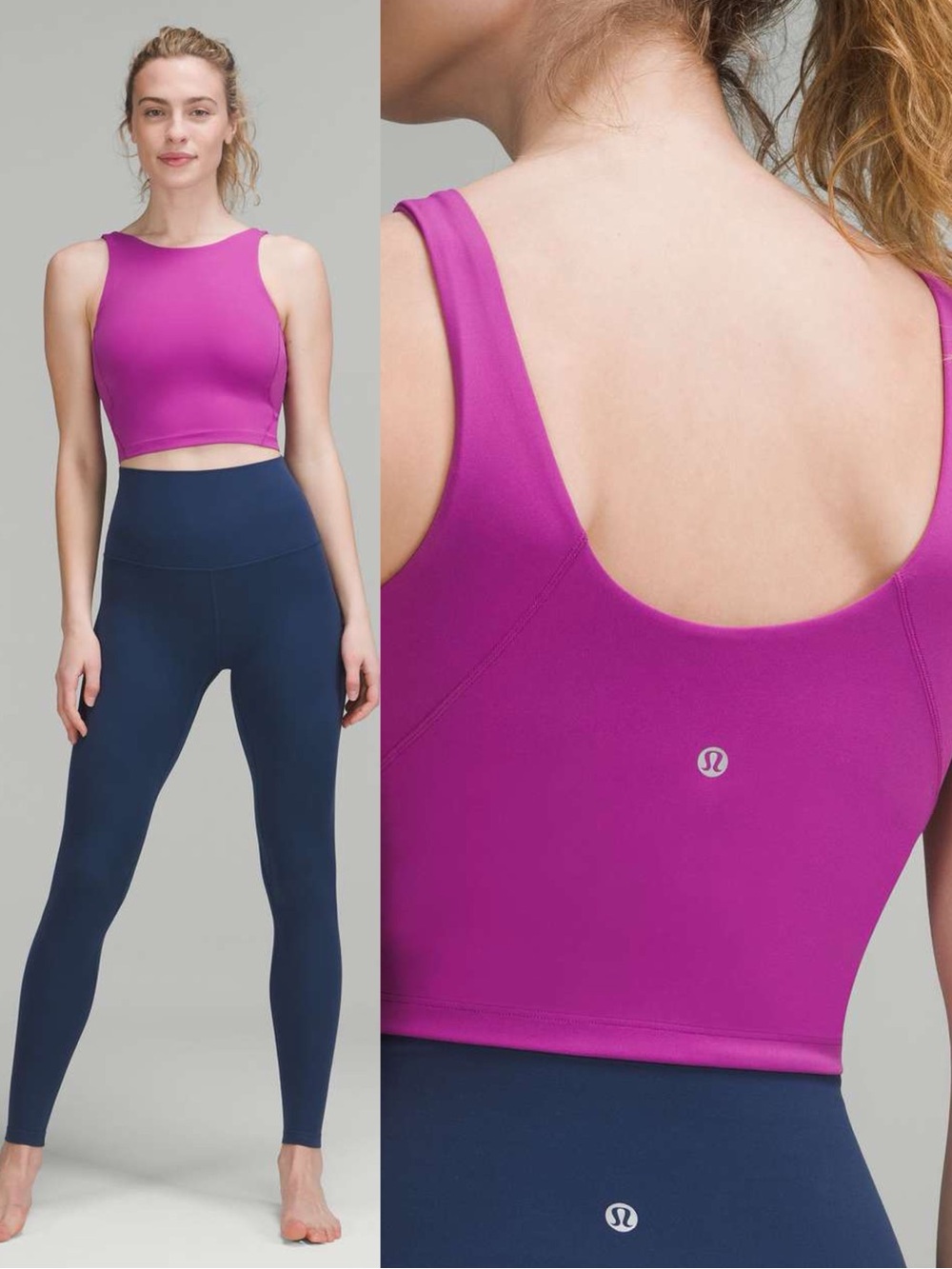 Lululemon Align High Neck Tank Top in Vivid Plum